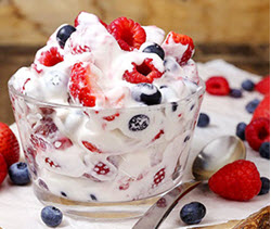 Red, White and Blue Cheesecake Salad