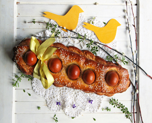 Braided Easter Egg Bread